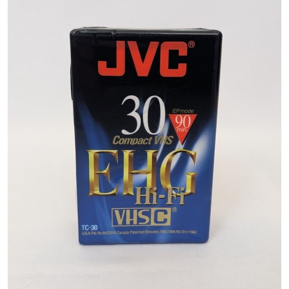 JVC TC-30 Compact VHS-C Blank Tape EHG Hi-Fi 30-90 Min Camcorder Video Cassette